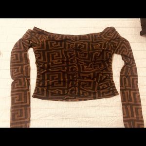 💕Greek pattern crop top 💕